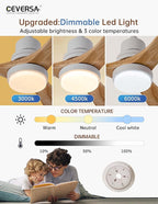 60 Inch Outdoor Natural Wood Ceiling fans with Lights and Remote, 3 Blades Wooden Dimmable Ceiling Fans,Noiseless Reversible DC Motor,Modern Fan for Patio,Living Room,Indoor,Farmhouse