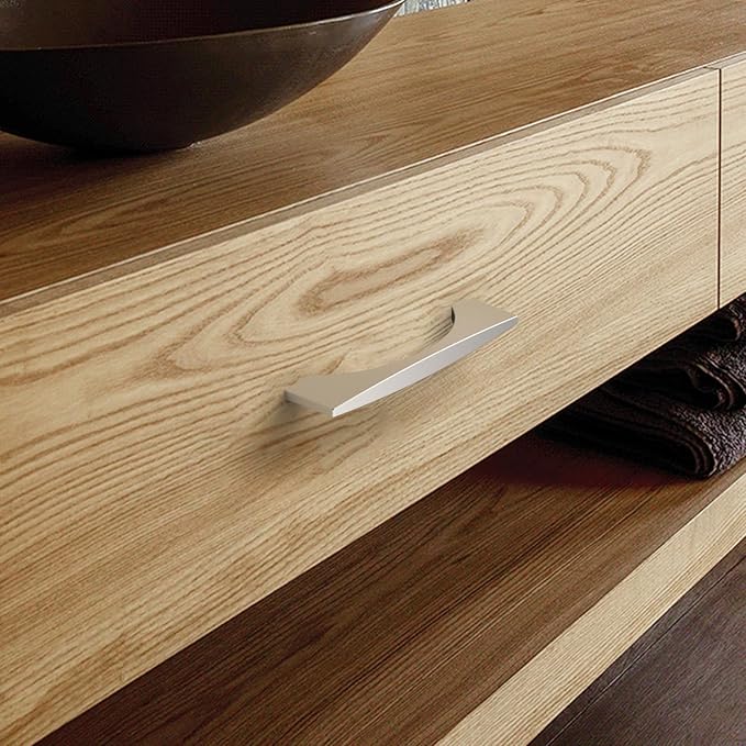 Asidrama 10 Pack 3.75 Inch(96mm) Brushed Satin Nickel Kitchen Cabinet Handles, Cabinet Pulls Kitchen Cabinet Hardware for Cupboard Drawer Pulls