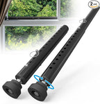 Adjustable（Short）Window Security Bars for Inside Windows, Window Safety Bars for Sliding/Vertical Windows, Window Guards for Home Security, Anti Theft Jammer Bars for（Small）Window -Black 2 Pcs
