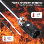 PATIKIL Candelabra Base Lamp Holder Light Socket, 10pcs UL Listed Keyless E12 Bulb Socket with 9.8" Wire Leads for E12 Incandescent LED Light Bulbs, 1.7" Tall