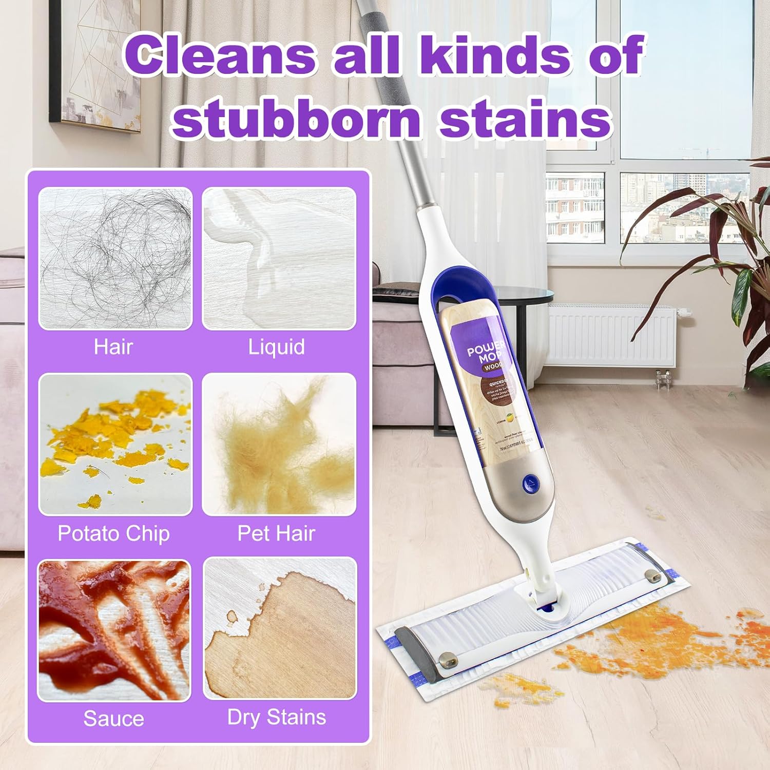 30 Pack Valuable Disposable Mopping Pad Refills Compatible with Swiffer PowerMop, Power Mop Refill Pads Replacements for Swiffer Power Mop Spray Mop Dry&Wet Pads Refills for Multi-Surface Floor Clean