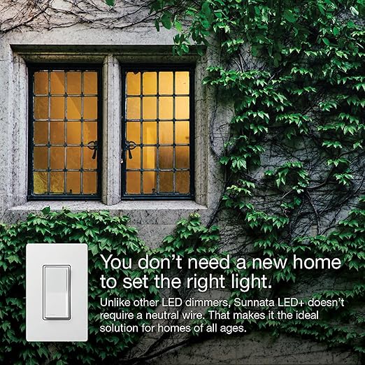 Lutron Sunnata Touch Dimmer Light Switch, LED+ Advanced Technology for LED and Incandescent, 3 Way/Multi Location, STCL-153MS-WH-9, White (9-Pack)