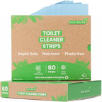 Natural Toilet Bowl Cleaner Strips, Eco-friendly, Non-toxic, Septic Safe, Removes Odors & Stains, Plastic-free, Natural Toilet Bowl Cleaner for Quick and Easy Cleaning, Toilet Fresheners (60 count)