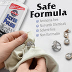 HOPE'S Silver Polish & Cleaner – Protective Tarnish Remover – Odorless – Safe & Gentle – No-Rinse Formula – Fast & Easy – Free of Harsh Chemicals – Will not Scratch – 8 Fl Oz