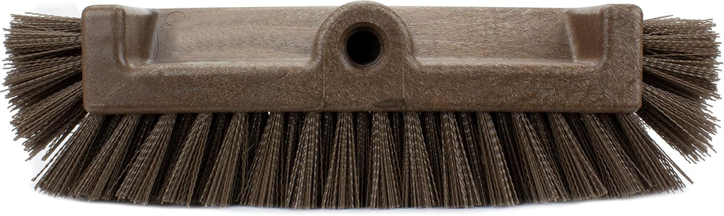 SPARTA Multi-Level Tile Scrub Brush 12" Wide Brush Head, Heavy-Duty Tile Cleaning Brush with End Bristles for Commercial Tiles, Tubs and Floor, Plastic, 12 Inches, Brown
