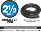 Shop-Vac 8251205 12 Gallon, Wet/Dry Utility Vacuum, 5.5 Peak HP, SVX2 Motor Technology, 2.5 Inch Diameter x 8 Ft Hose, 20 Ft Cord, Black, Includes Blower Port, Ideal for Garage and Workshop