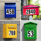 Reflective Number Stickers, 4 Sets 3 Inch Vinyl Waterproof Black Mailbox Numbers for Outside, Strong Self-Adhesive House Numbers Decals for Mailbox Door Signs Trucks