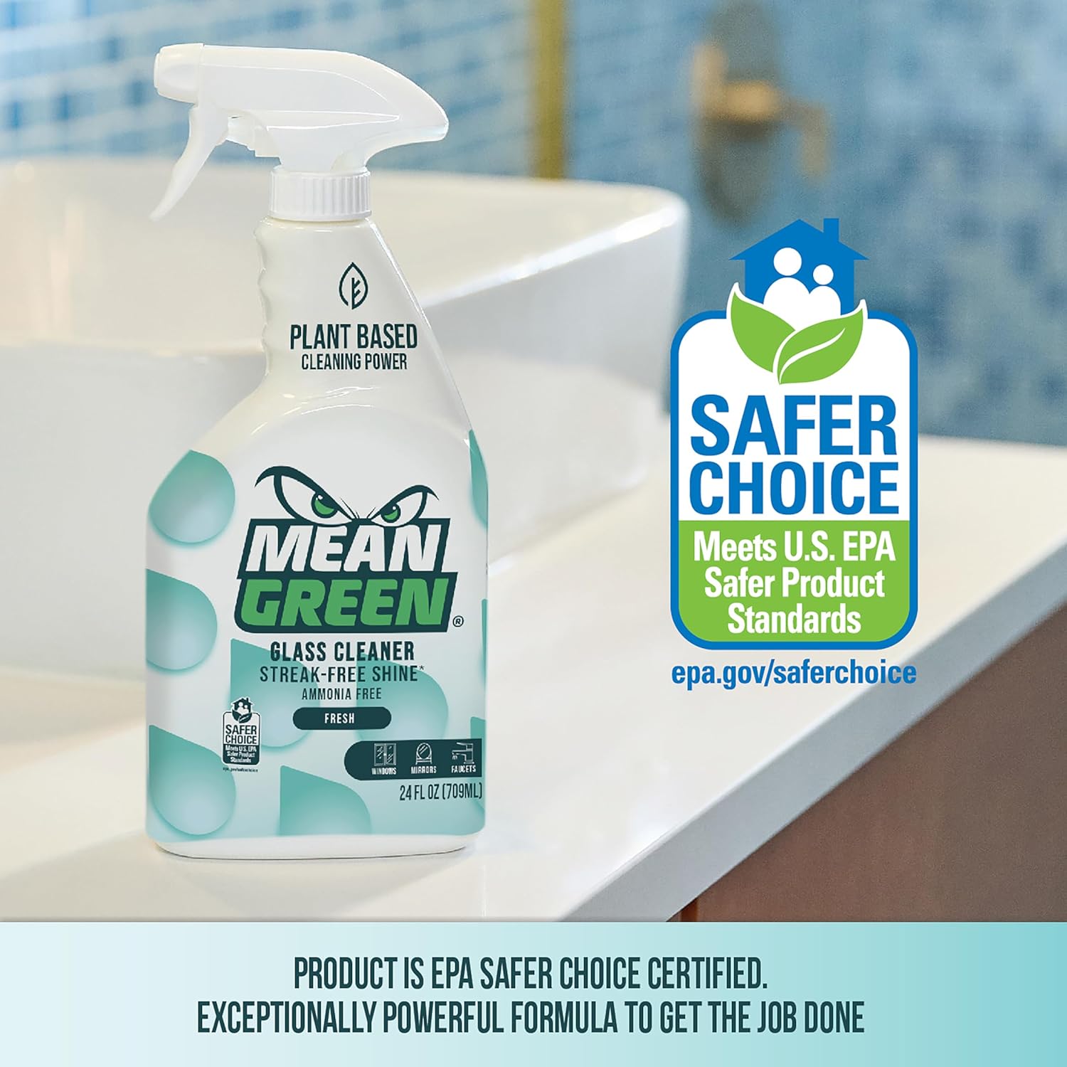 Mean Green Non-Contentrate Ready-to-use - Glass Cleaner - Streak Free Shine - Ammonia Free 3ct