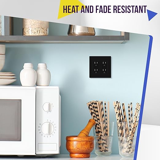 ENERLITES 40 Pack Black Decorator Receptacle, Standard Electrical Wall Outlet, 15A 125V, Self-Grounding, 2-Pole, 3-Wire, 5-15R, UL Listed, 61502-TR-BK, Tamper Resistant