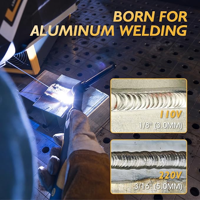 TOOLIOM 200A AC/DC TIG Welder with Pulse, Dual Voltage 110V/220V, Aluminum Welder with IGBT Inverter, Large LED Display, AC TIG/DC TIG/Pulse TIG/SPOT TIG/Stick Multiprocess Welding Machine