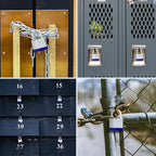 Lock Outdoor Padlocks, Laminated keyed Padlock, 1-9/16 in Wide Body, Padlock Set with Keys (12Pack)