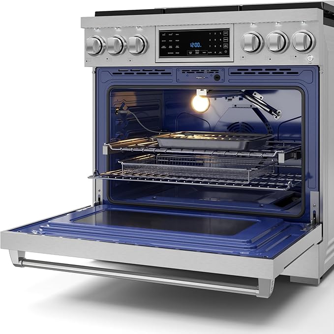 Gordon Ramsay by THOR Kitchen 36 Inch Professional Gas Range with Tilt Panel Touch Control in Stainless Steel