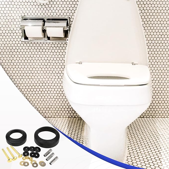 Universal Toilet Tank to Bowl Repair Kit Toilet Tank to Bowl Bolt & Gasket Hardware Kit for 2-Piece Toilet Seal American Standard Toilet Parts Toilet Repair Kit Inside Toilet Tank Replacement Kit