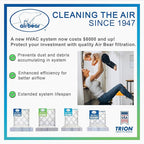 16x25x3 TRION Air Bear Cub Pleated HVAC Air Filter MERV 13 (3-Pack) (Actual Size: 15.75 x 24.75 x 3.06 Inches)