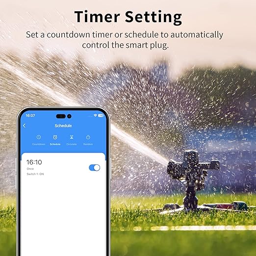 WiFi Dimmer Plug Outdoor Smart Outlet Compatible with Alexa and Google Assistant, IP65 Waterproof for Dimmable String Lights, No Hub Required, Max Power 400W, ETL and FCC listed(MP22WD)