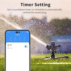 WiFi Dimmer Plug Outdoor Smart Outlet Compatible with Alexa and Google Assistant, IP65 Waterproof for Dimmable String Lights, No Hub Required, Max Power 400W, ETL and FCC listed(MP22WD)