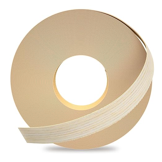 GSCIT Club Oak Edge Banding, 3/4 inch x 10ft roll of Veneer Edge Banding Pre-glued Flexible, Wood Tape Banding for Cabinet Repair Furniture