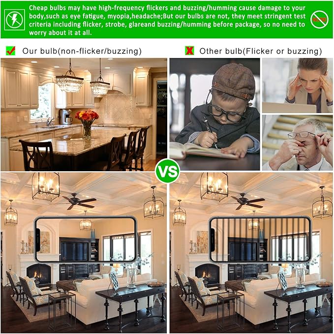 LiteHistory E12 led Bulb Dimmable 6W Equal 60 Watt LED Light Bulbs 2700K AC120V Edison Bulb B10 B11 Candelabra Bulbs for Chandelier and Ceiling Fan Light Bulbs 600LM e12 Bulb 12Pack