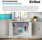 KRAUS Bolden 2-in-1 Commercial Style Pull Down Single Handle Water Filter Kitchen Faucet for Reverse Osmosis or Water Filtration System in Brushed Brass/Matte Black, KFF-1610BBMB