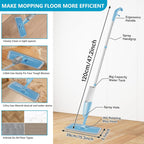 Spray Mops for Hardwood Floor Cleaning: MEXERRIS Wet Jet Mop with 3 Microfiber Washable Pads for Swiffer Powermop - Flat Floor Mop with Sprayer for Wood Laminate Ceramic Tiles Vinyl