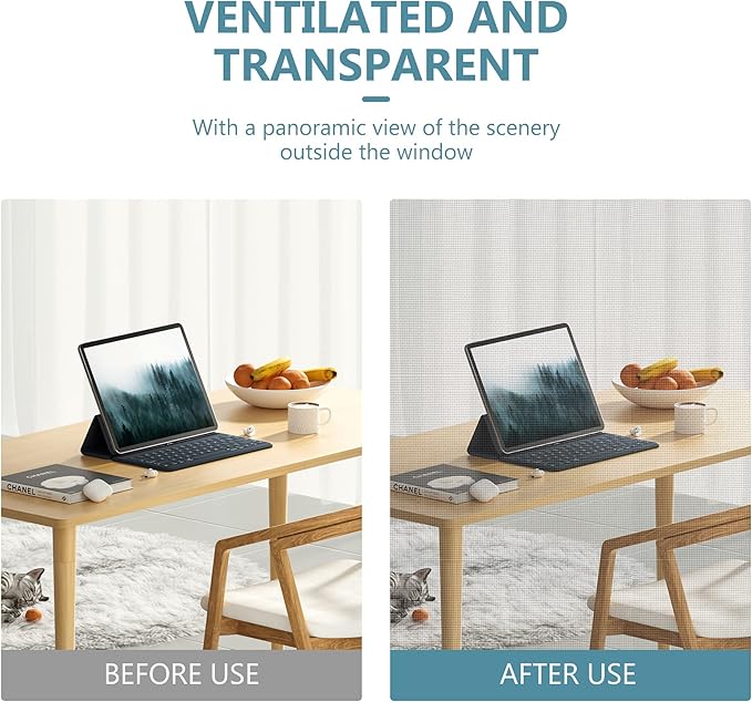 Pet Screen Replacement Door Repair Kit 36''x50' Thicken Charcoal Fiberglass Pet Screen Mesh Scratch- Against for Families with Cat or Dog Suitable for Windows, Doors and Porches