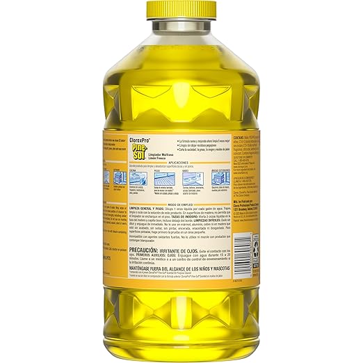 Pine-Sol Multi-Surface Cleaner, CLOROXPro, 2x Concentrated Formula, Lemon Fresh, 80 Fl Oz, Pack of 3