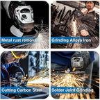 26 Packs Angle Grinder Cutting Flap Grinding Disc Wheel 4 1/2in Inches - 20 Packs 4.5"x1/4"x7/8" Cut off Wheels,3 Packs 4.5"x7/8" 60 Grit Flap Discs, 3 Packs 4.5"x1/25"x7/8" Grinding Wheels