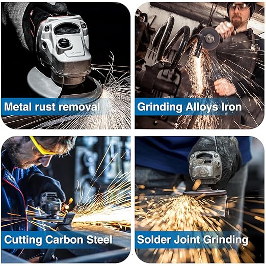 26 Packs Angle Grinder Cutting Flap Grinding Disc Wheel 4 1/2in Inches - 20 Packs 4.5"x1/4"x7/8" Cut off Wheels,3 Packs 4.5"x7/8" 60 Grit Flap Discs, 3 Packs 4.5"x1/25"x7/8" Grinding Wheels