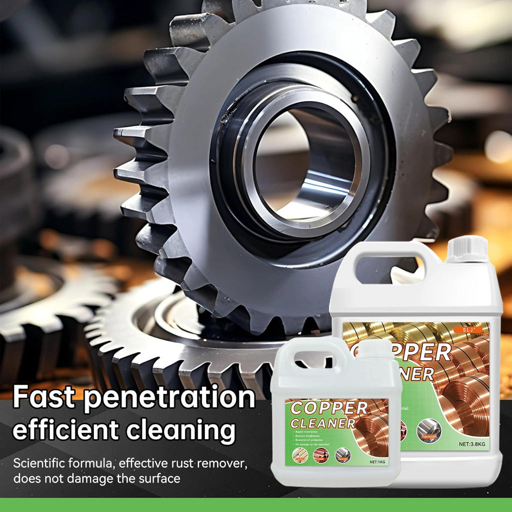 Copper Cleaner & Rust Remover & Polish - 3-in-1 Formula Action Fast-Acting Removes Rust, Oxidation and Restores Shine | Professional Grade Brass Cleaner Safe for Various Copper Products (1kg)