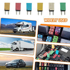 Auto Reset Fuse E71 E77 car ATM Low Profile Mini Blade Style Automatic Circuit Breaker T1 14V DC 5A 10A 15A 20A 25A 30A Boat Marine RV Car Truc（6 pcs Mixed）