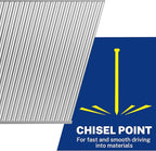 WORKPRO 1'' 18 Gauge Brad Nails, 6000 Count Finishing Nails, Universal Brad Nail Gun Nails for Pneumatic & Electric Brad Nailers