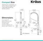 KRAUS Bolden Commercial Style 2-Function Single Handle Pull Down Kitchen Faucet in Spot-Free Stainless Steel/Chrome, KPF-1610SFSCH (Pack of 1)