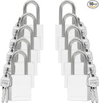 TRADESAFE Lockout Tagout Locks Set - 10 Silver Aluminum Loto Locks, Lock Out Tag Out Padlocks Keyed Alike, 2 Keys Per Lockout Padlock, OSHA Compliant