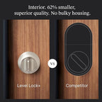 Level Lock+ (Matter) Smart Lock - World's Smallest, Most Advanced Matter-Over-Thread Deadbolt Plus Apple Home Key - Keyless and Remote Access via Apple, Alexa, Google Home, SmartThings (Satin Nickel)