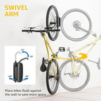 monTEK Swivel Bike Wall Mount – 2 Pack Garage Bike Hanger & Space-Saving Vertical Bike Rack for Garage & Apartment, Sturdy Bike Storage Hook Holds 66 lbs, Easy Installation & Scratch-Proof Design