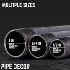 PIPE DÉCOR 1/2” x 11” Malleable Cast Iron Pipe Nipple, Pre-Cut Connectors, Industrial Steel Grey Fits Standard Half Inch Black Threaded Pipes Nipples and Fittings, Build Vintage DIY Furniture, 6 Pack