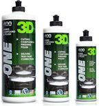 3D One Car Scratch & Swirl Remover Hybrid Rubbing Compound & Polish Buffing Compound for True Paint Correction 8oz Made in USA