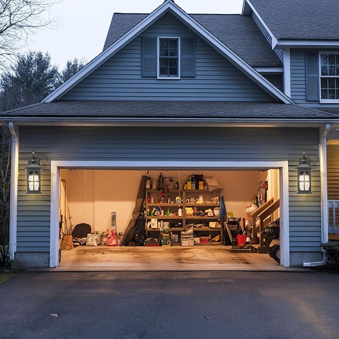 Darkaway Outdoor Light Fixtures Wall Mount, Outside Wall Lights Exterior Lighting Fixture with Water Ripple Glass Outdoor Wall Sconce for House Porch Hallway Garage Front Door