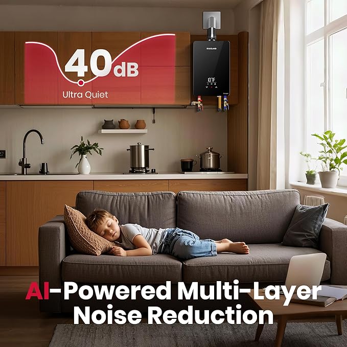GASLAND Compact Natural Gas Tankless Water Heater Indoor, Up to 3.6 GPM 90,000 BTU Instant On-Demand Water Heater, Extremely Compact, Ultra Quiet, More Stable Temp for Residential Use, CG360NG