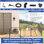 30Pack T316 Stainless Steel 1/10" 1/8" Adjustable Invisible Cable Railing Hardware Kit, Terminal Toggle Anchor Angle, Indoor Outdoor Railing Kit for Metal Corner Post Wall Post, Brushed