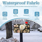 Happy New Year Mailbox Covers Magnet Standard Size 21 X 18 Inch Firework Balloon Mailbox Wraps Post Letter Box Cover Yard Garden Outdoor Decorations New Year Gift