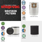 Shop-Vac 9601806 18 Gallon Wet/Dry Utility Vacuum, 6.0 Peak HP, 2.5 Inch Diameter x 8 Foot Hose, 20 Foot Cord, Design For Powerful Suction