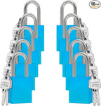 TRADESAFE Lockout Tagout Locks Set - 10 Blue Aluminum Loto Locks, Lock Out Tag Out Padlocks Keyed Alike, 2 Keys Per Lockout Padlock, OSHA Compliant