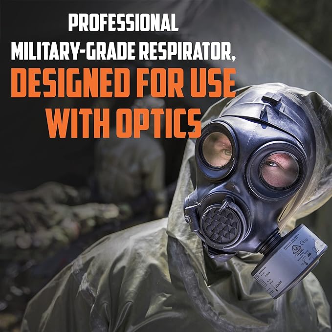 MIRA SAFETY M CBRN Full Face Reusable Respirator-Mask Gas Mask (CM-7M Mask WITH Drinking System)