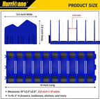 HURRICANE Plier Organizer Rack, 10-Slot Pliers Cutters Rack with Non-Slip Rubber Base, Tool Organizer, Tool Drawer Toolbox torage, Blue, Extendable Design, Fit 3” H, 1 Pack