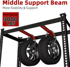 6 Packs 48" W x 24" D x 72" H Adjustable Garage Storage Shelves - 5-Shelf Heavy Duty Shelving Unit, Metal Utility Storage Organizer Racks for Warehouse Pantry Closet Kitchen, Black