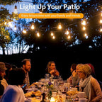 48Pack S14 LED Replacement Light Bulbs E26 Screw Base Shatterproof Edison Bulbs for Outdoor String Lights 120V 1W Dimmable Light Bulbs Equal to 11W for Patio Decor, 2700K Warm White