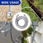 (3/4" Dia * 25 Feet) Yariwiz Flexible Electrical Conduit Liquid Tight PVC Conduit Kit with 3 PCS Coupling, 3 PCS Elbow and 7 PCS Strap, Sealtight Seal Flex Liquidtight Wire Outdoor Non Metallic Grey