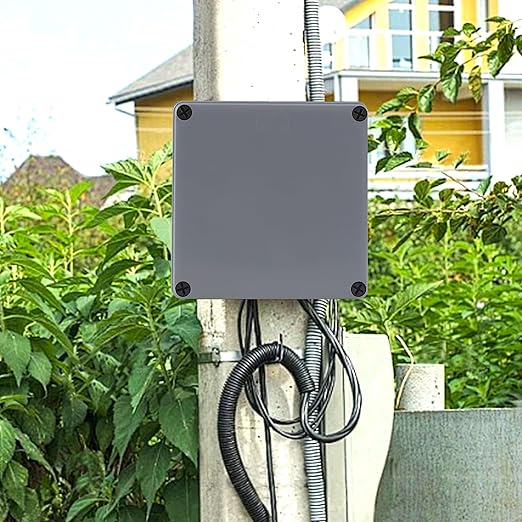 4 Pack Junction Box-6" x 6" x 3" IP65 ABS Plastic Dustproof Waterproof Electrical Box Project Junction Conduit Box for Electrical Outdoor Enclosure
