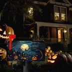 Halloween Pumpkin Castle Mailbox Covers Magnetic Lareg Size 25.5x21 Inch Spooky Witch Mailbox Cover Oversized Moon Night Letter Post Box Wraps for Garden Yard Outdoor Decor